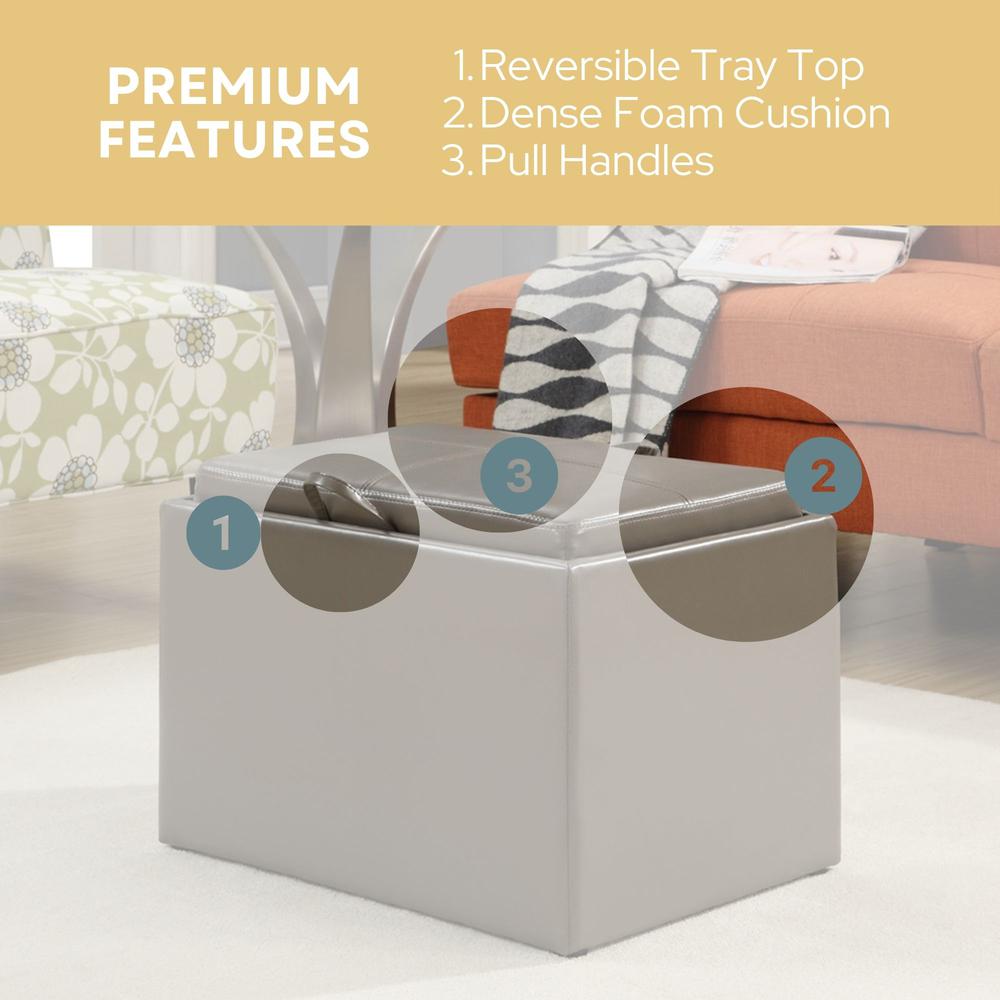 Accent Storage Ottoman with Reversible Tray. Picture 7