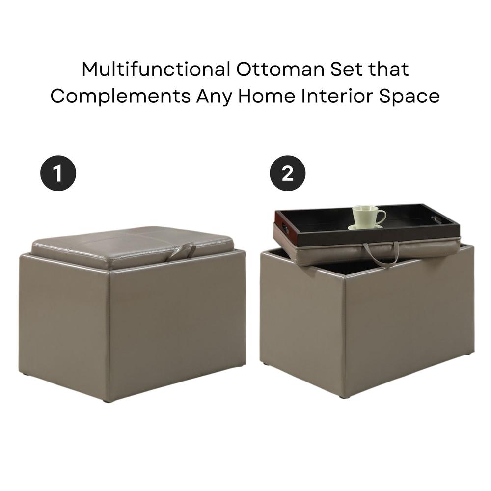 Accent Storage Ottoman with Reversible Tray. Picture 4