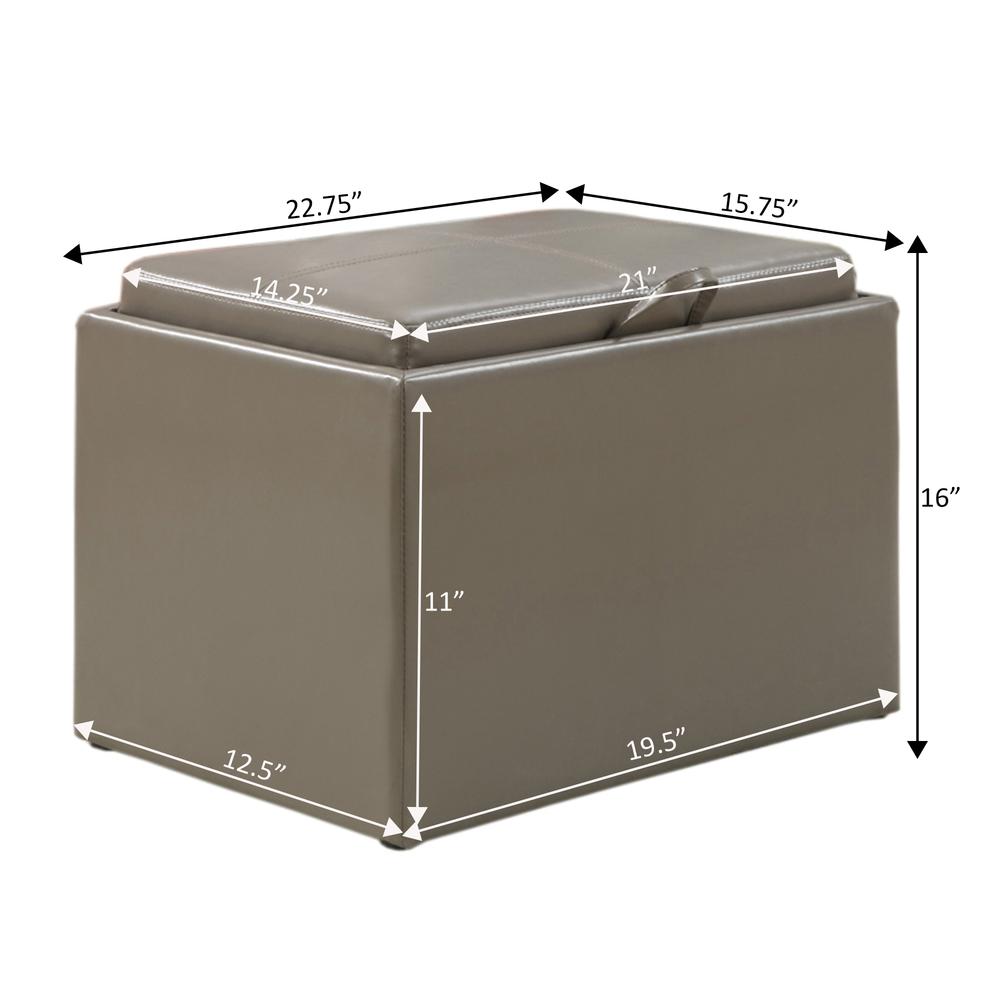 Accent Storage Ottoman with Reversible Tray. Picture 10