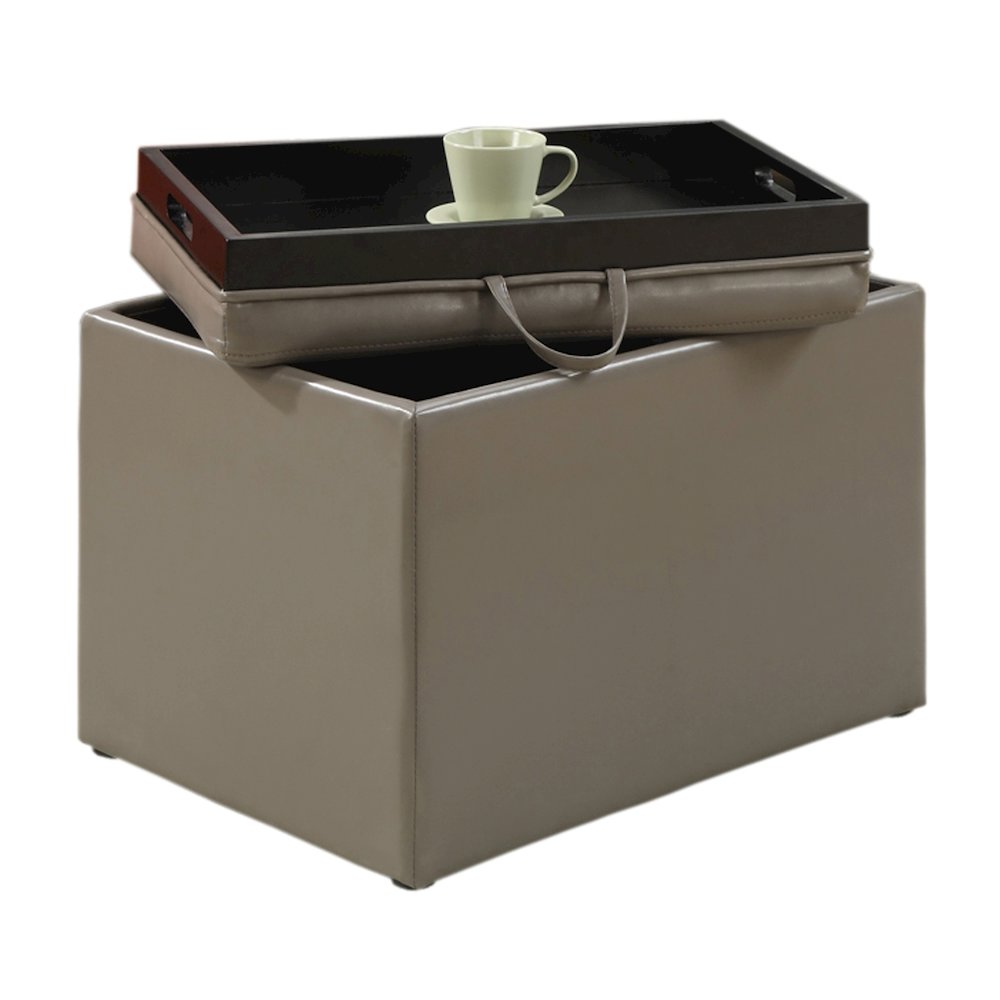 Accent Storage Ottoman with Reversible Tray. Picture 3