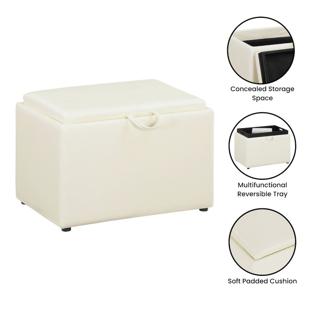 Accent Storage Ottoman with Reversible Tray. Picture 4