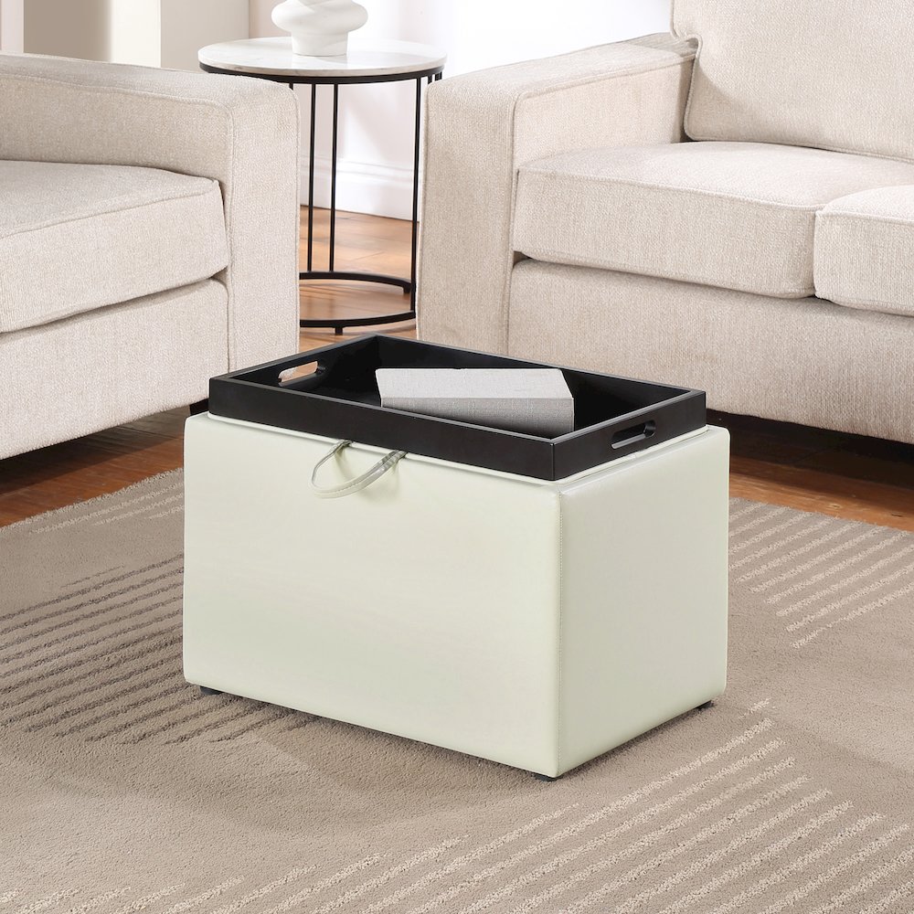 Accent Storage Ottoman with Reversible Tray. Picture 2