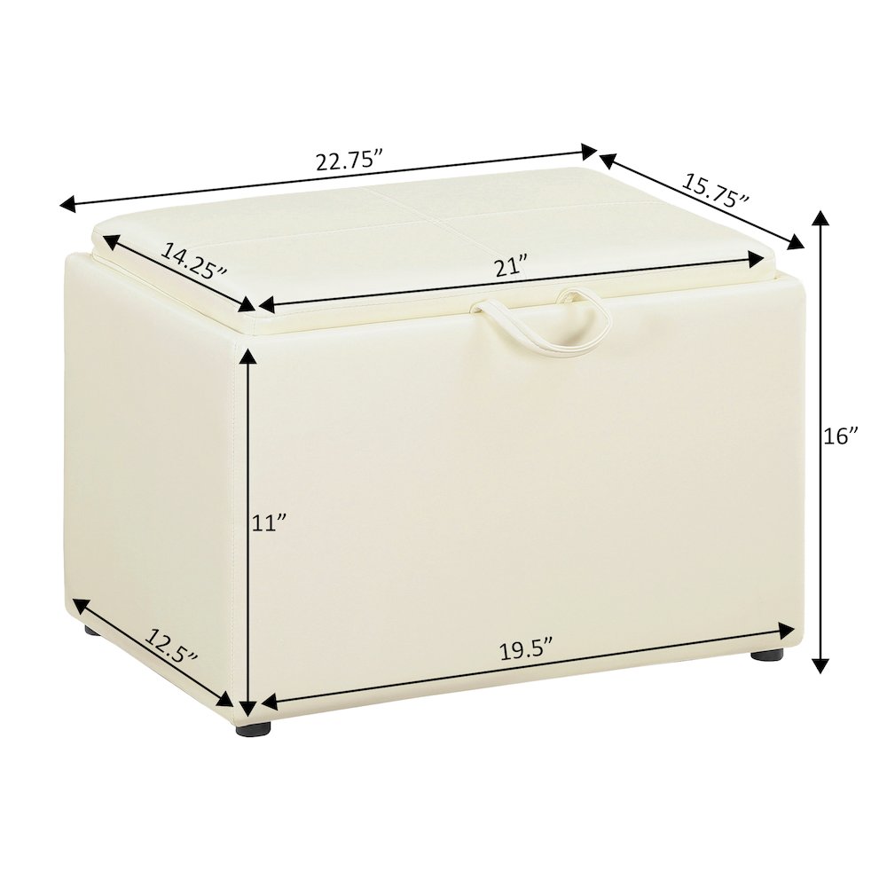 Accent Storage Ottoman with Reversible Tray. Picture 9