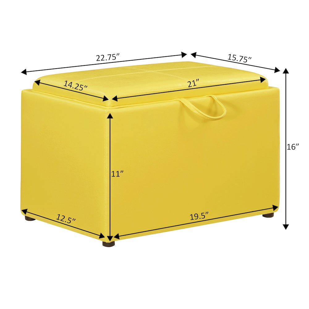 Accent Storage Ottoman with Reversible Tray. Picture 8
