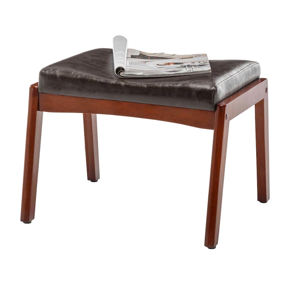Designs4Comfort Natalie Accent Ottoman Stool Espresso. Picture 3