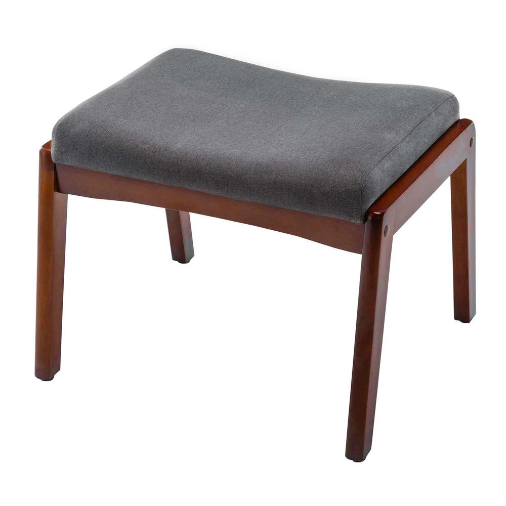 Designs4Comfort Natalie Accent Ottoman Stool Dark Gray. Picture 2