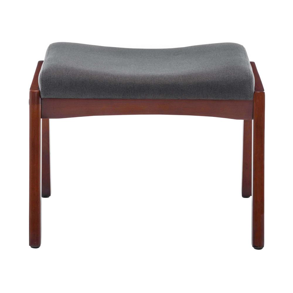 Designs4Comfort Natalie Accent Ottoman Stool Dark Gray. Picture 3