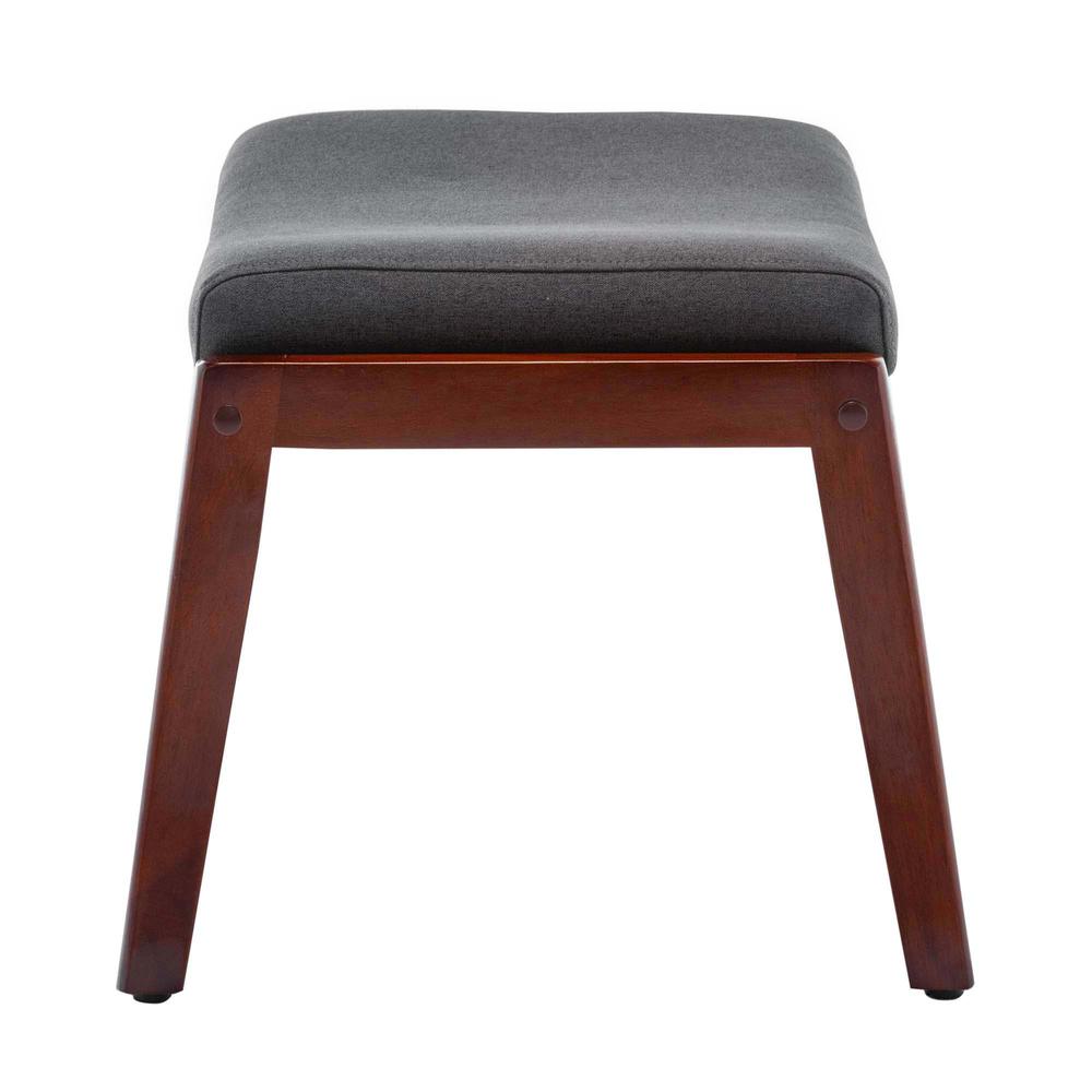 Designs4Comfort Natalie Accent Ottoman Stool Dark Gray. Picture 4