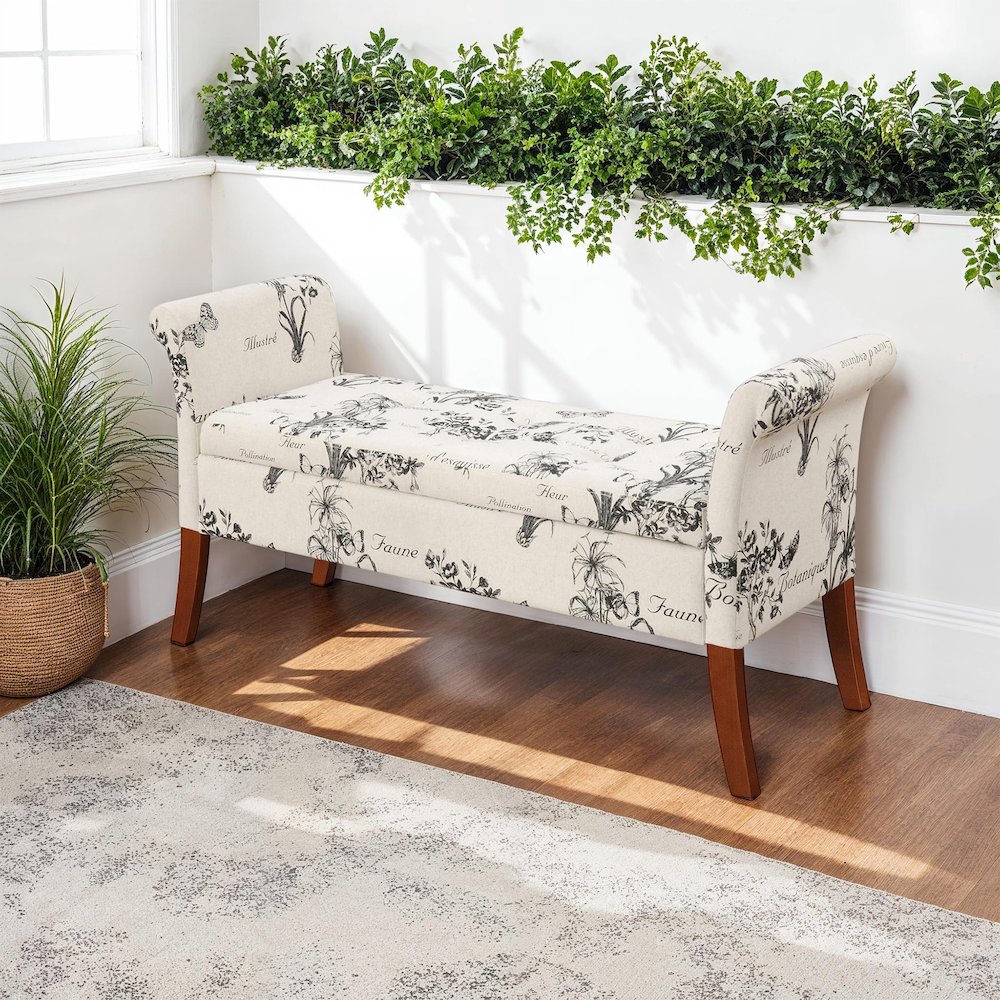 Designs4Comfort Garbo Entryway Storage Bench. Picture 3