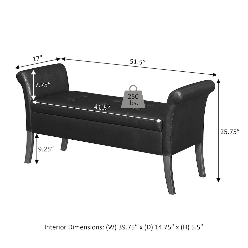 Designs4Comfort Garbo Entryway Storage Bench. Picture 6