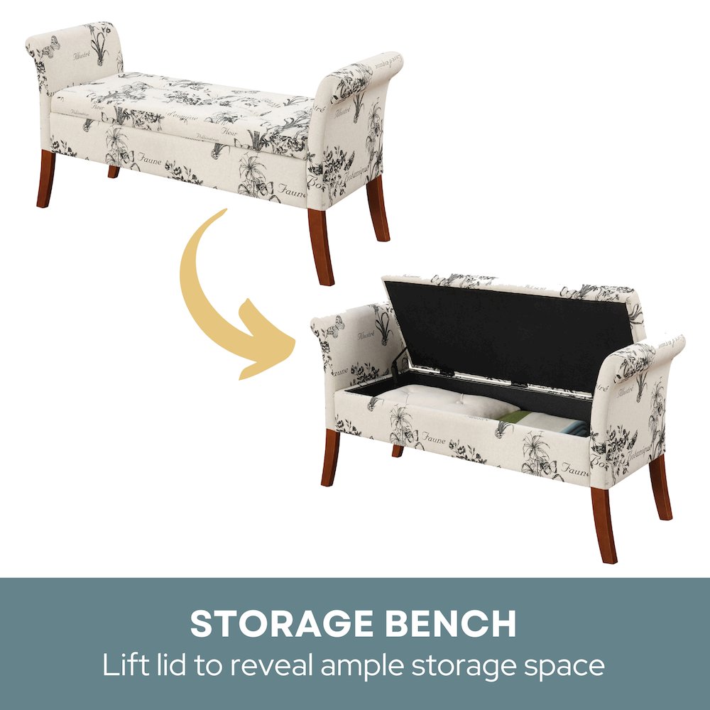 Designs4Comfort Garbo Entryway Storage Bench. Picture 5