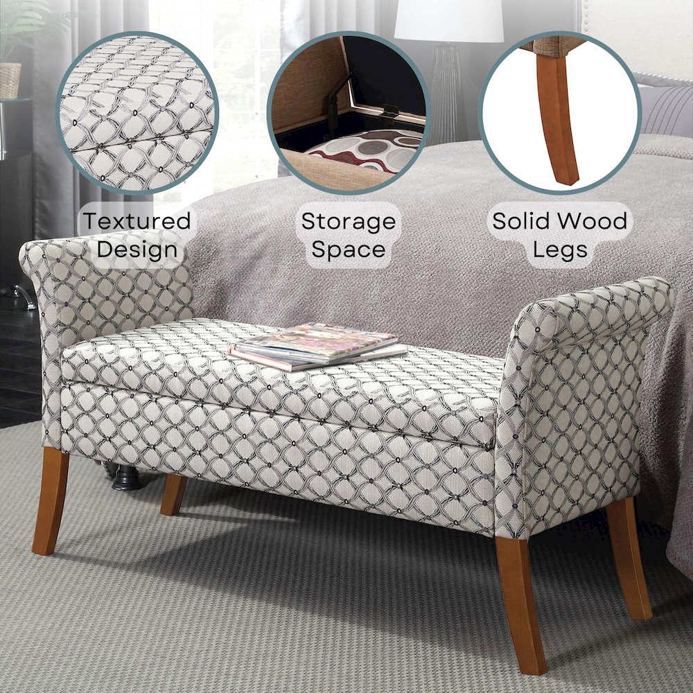 Designs4Comfort Garbo Storage Bench. Picture 3