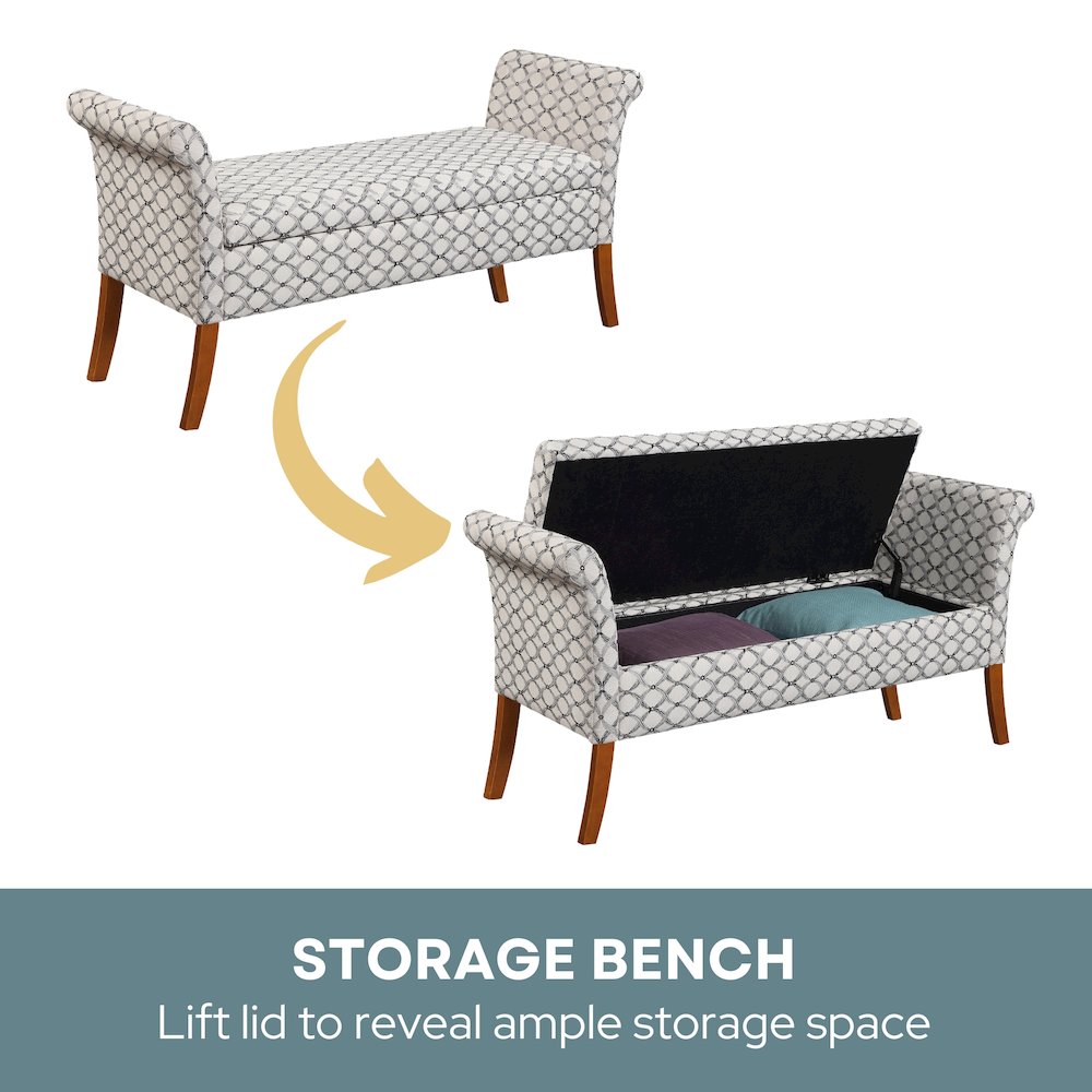 Designs4Comfort Garbo Storage Bench. Picture 2