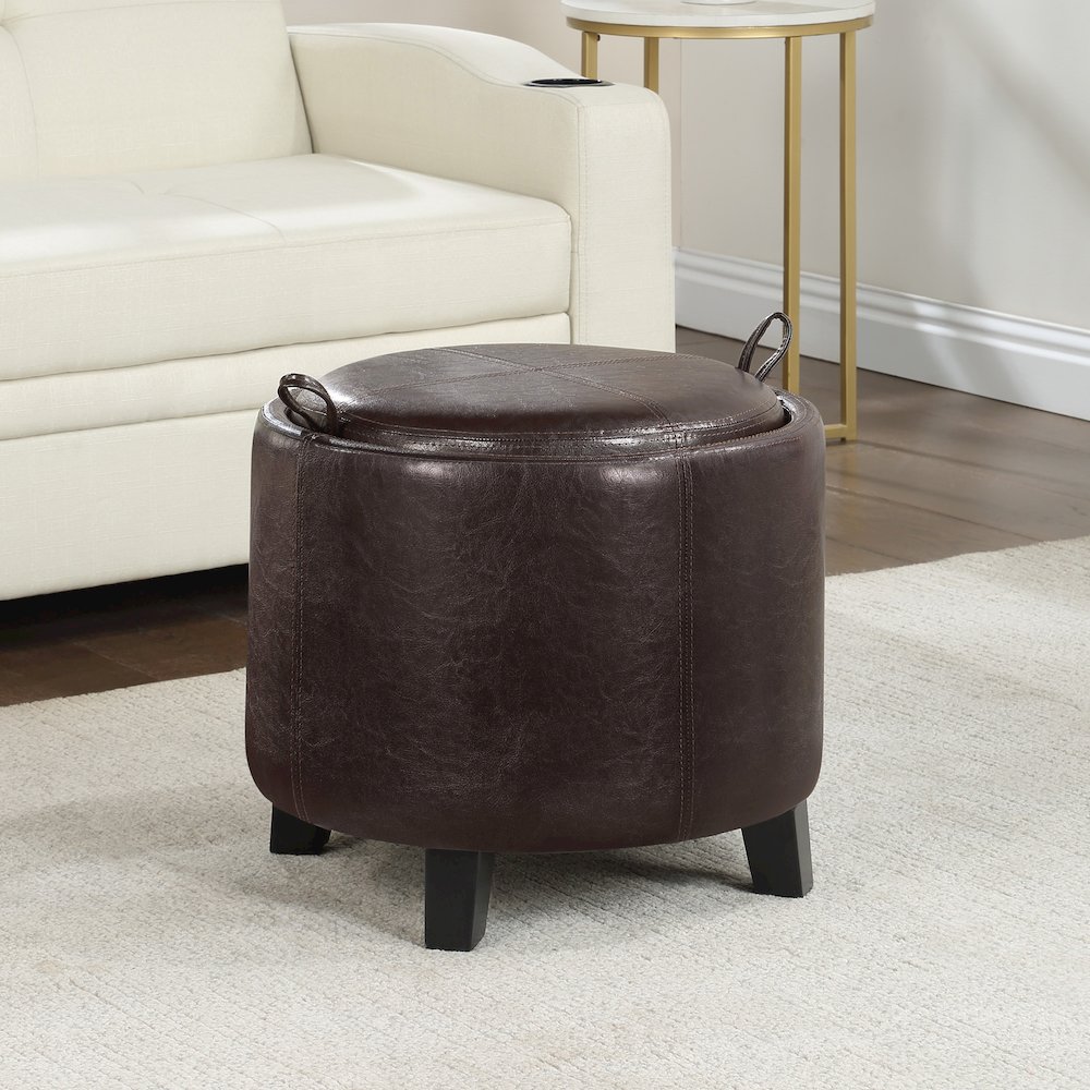 Designs4Comfort Oscar Storage Ottoman with Reversible Tray. Picture 8
