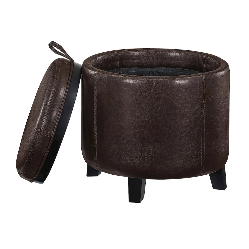 Designs4Comfort Oscar Storage Ottoman with Reversible Tray. Picture 5