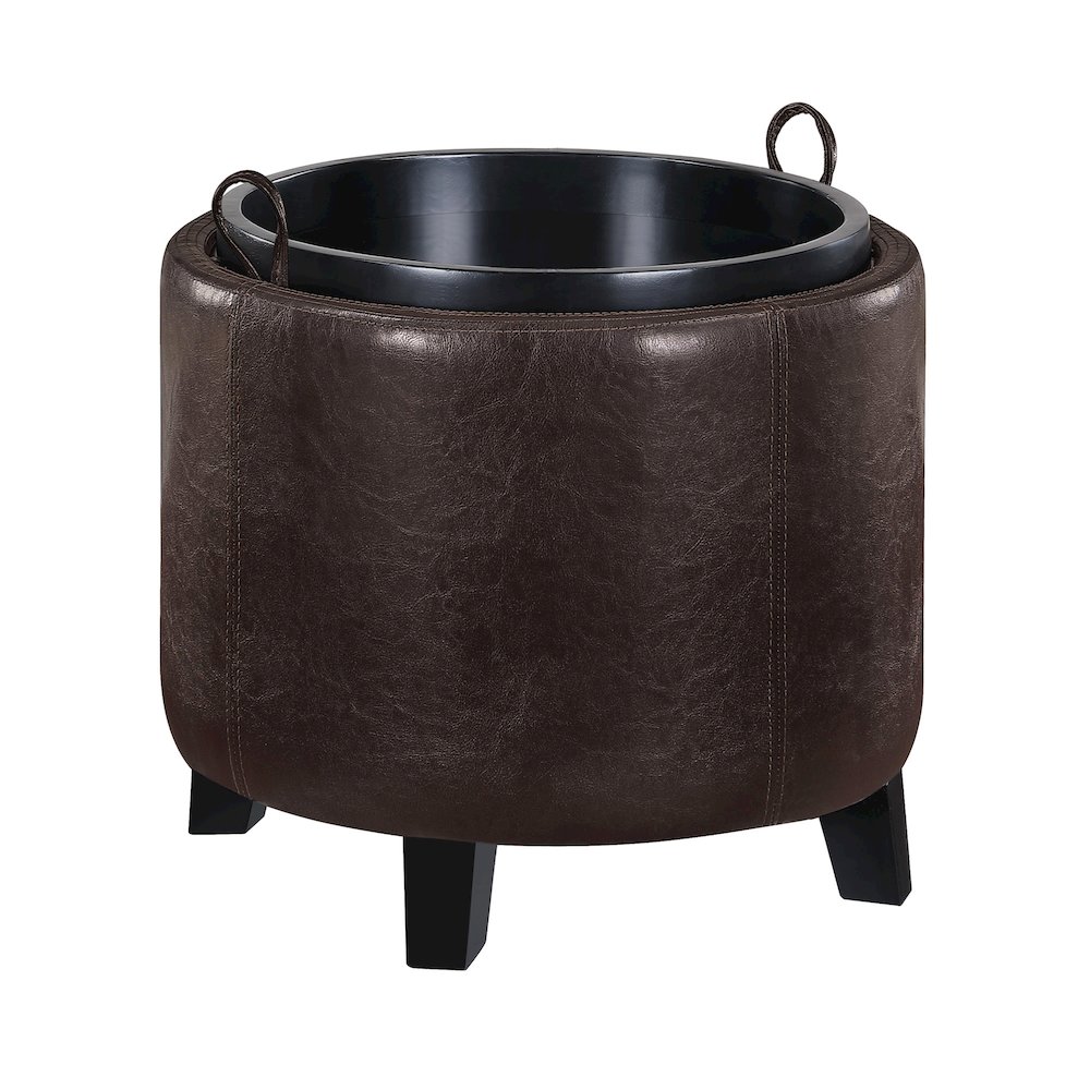 Designs4Comfort Oscar Storage Ottoman with Reversible Tray. Picture 4
