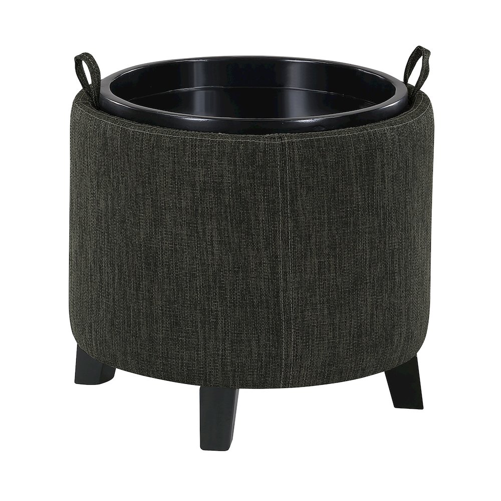 Designs4Comfort Oscar Storage Ottoman with Reversible Tray. Picture 4