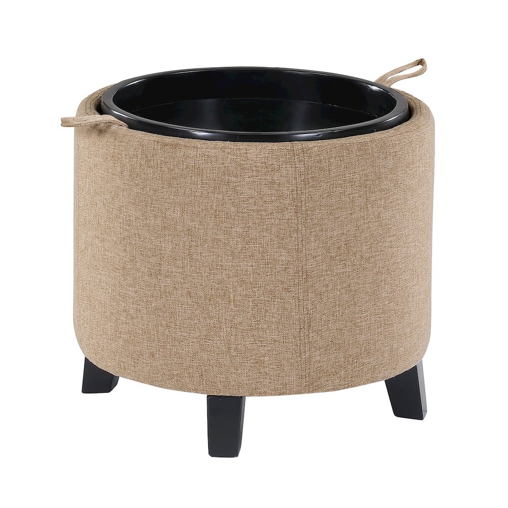 Designs4Comfort Oscar Storage Ottoman with Reversible Tray. Picture 4