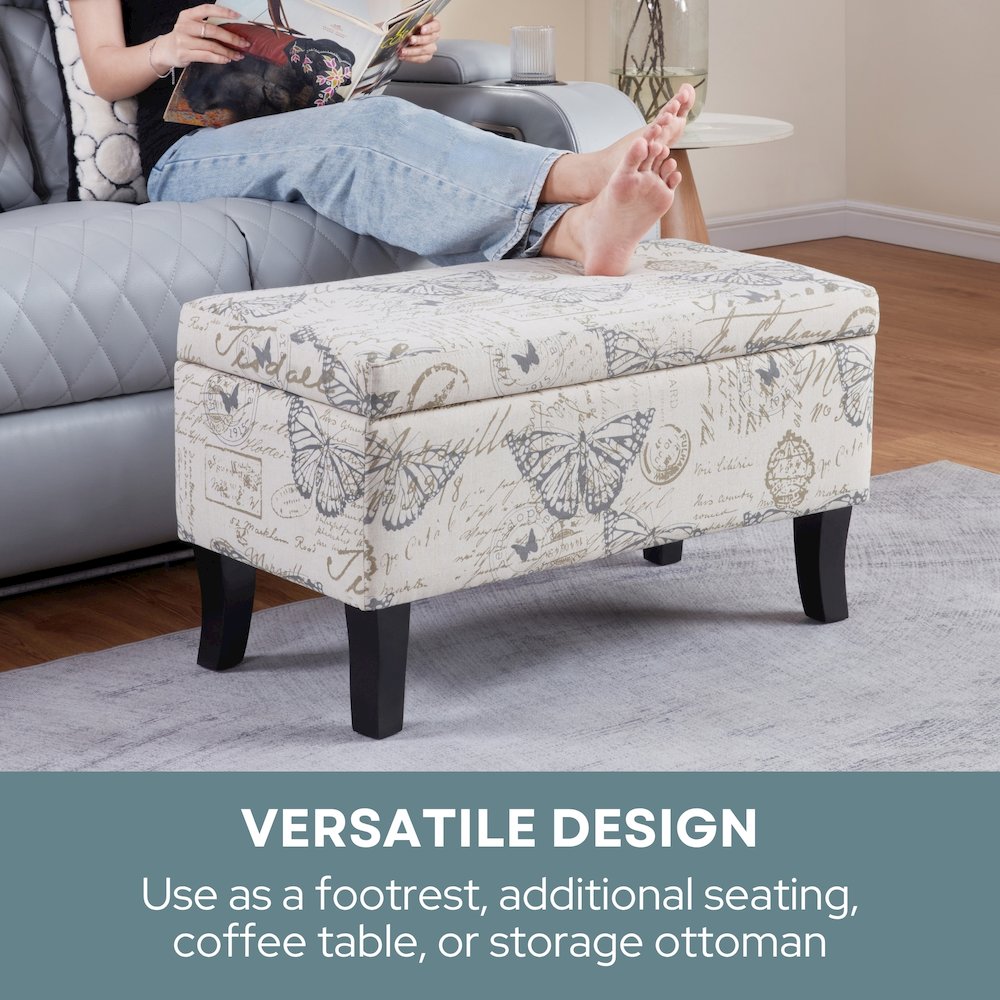 Designs4Comfort Winslow Storage Ottoman Bench. Picture 5