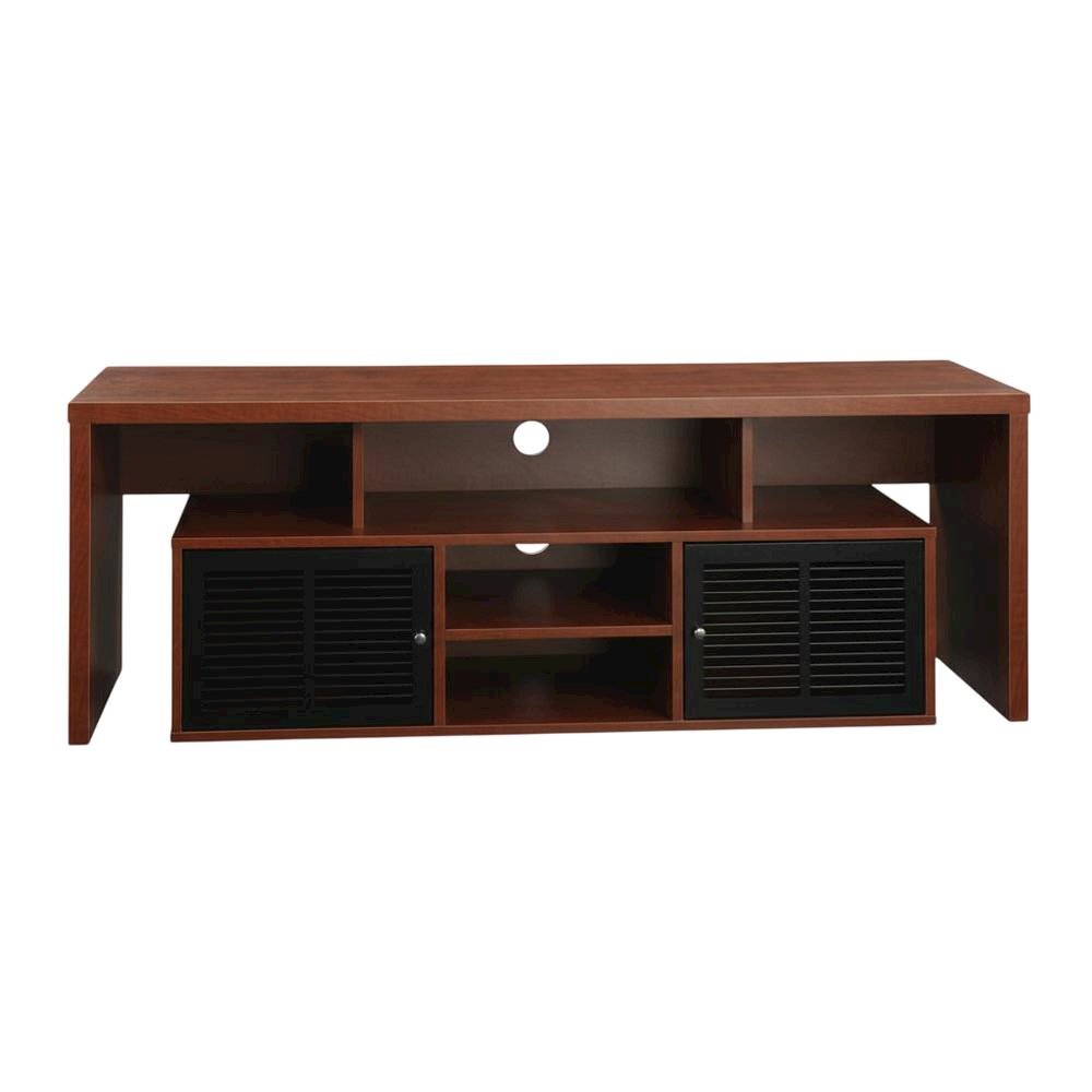 Cherry wood TV stand with melamine veneer and ample storage space. Picture 4