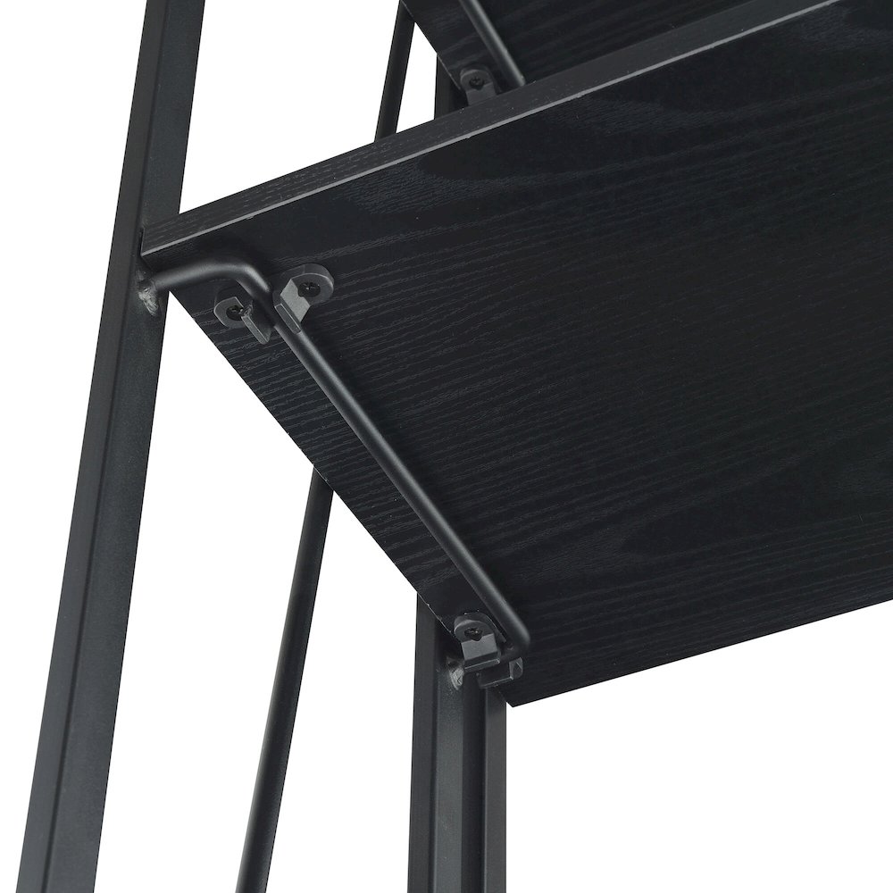 Xtra Folding 4 Tier Bookshelf, Black/Black. Picture 4