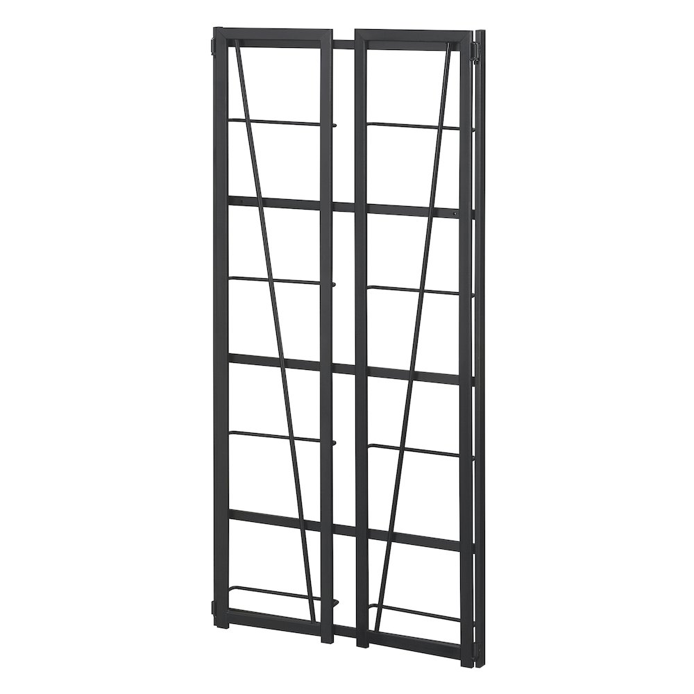 Xtra Folding 4 Tier Bookshelf, Black/Black. Picture 7