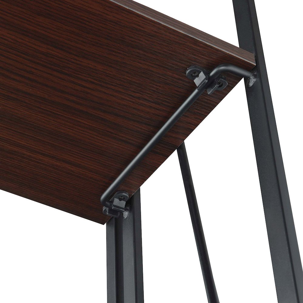 Xtra Folding 4 Tier Bookshelf, Espresso/Black. Picture 4