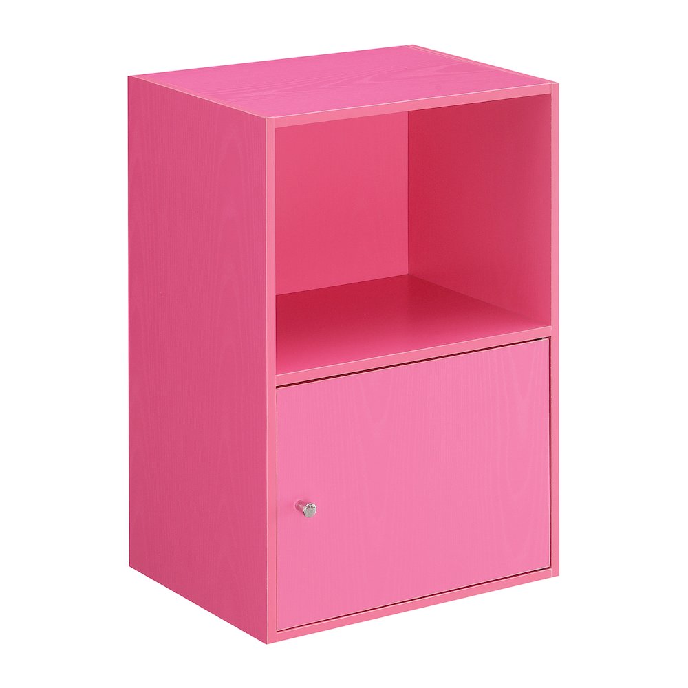 Xtra Storage 1 Door Cabinet with Shelf, Pink. Picture 1
