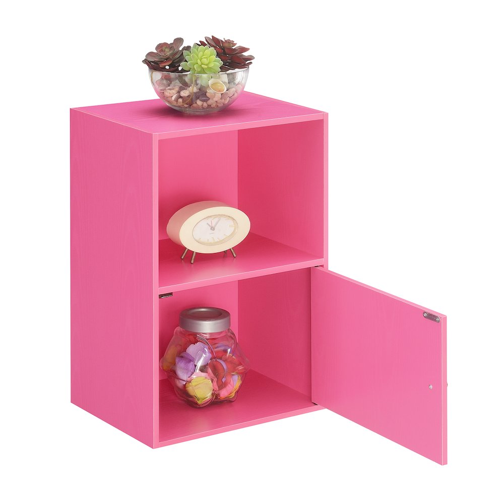 Xtra Storage 1 Door Cabinet with Shelf, Pink. Picture 4