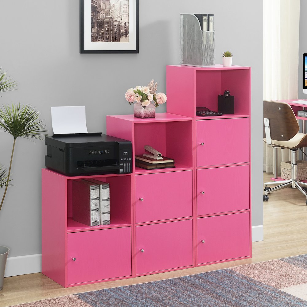 Xtra Storage 1 Door Cabinet with Shelf, Pink. Picture 6