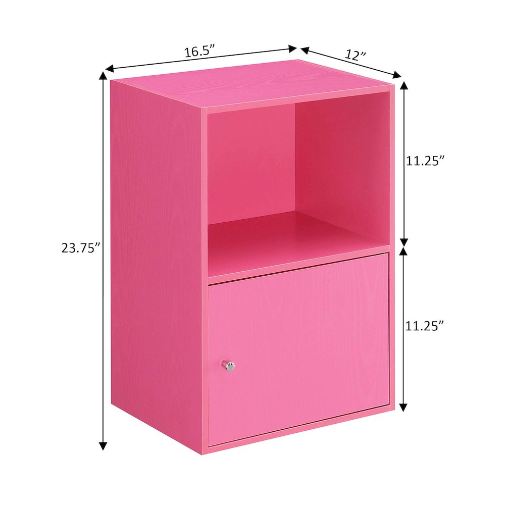 Xtra Storage 1 Door Cabinet with Shelf, Pink. Picture 7