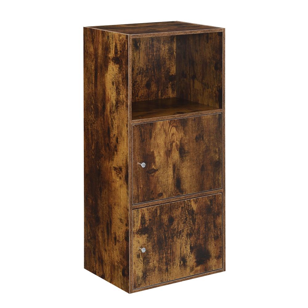 Xtra Storage 2 Door Cabinet with Shelf, Brown. Picture 1