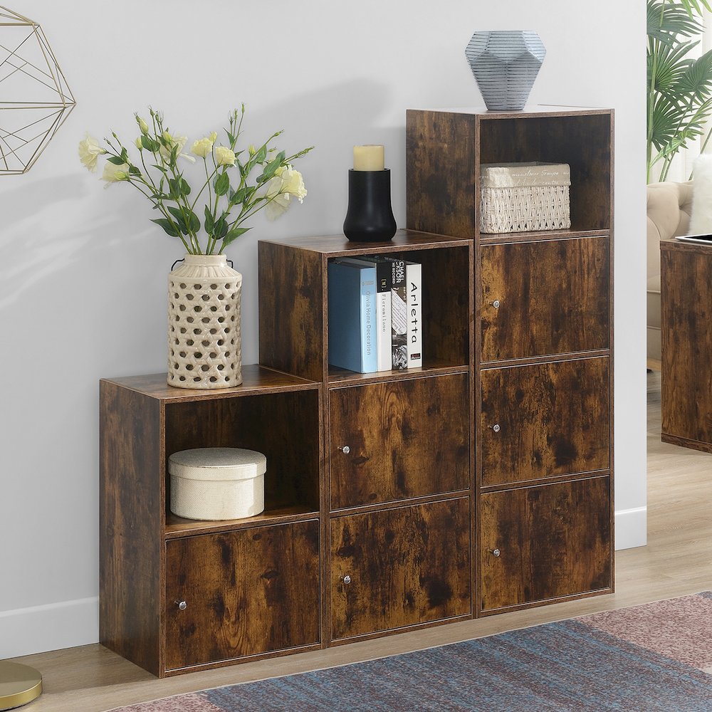 Xtra Storage 2 Door Cabinet with Shelf, Brown. Picture 6