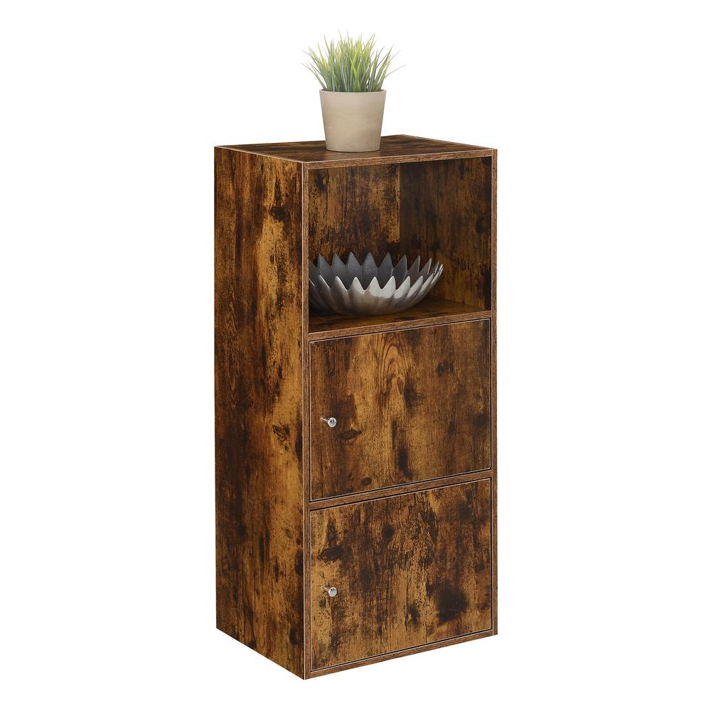 Xtra Storage 2 Door Cabinet with Shelf, Brown. Picture 2