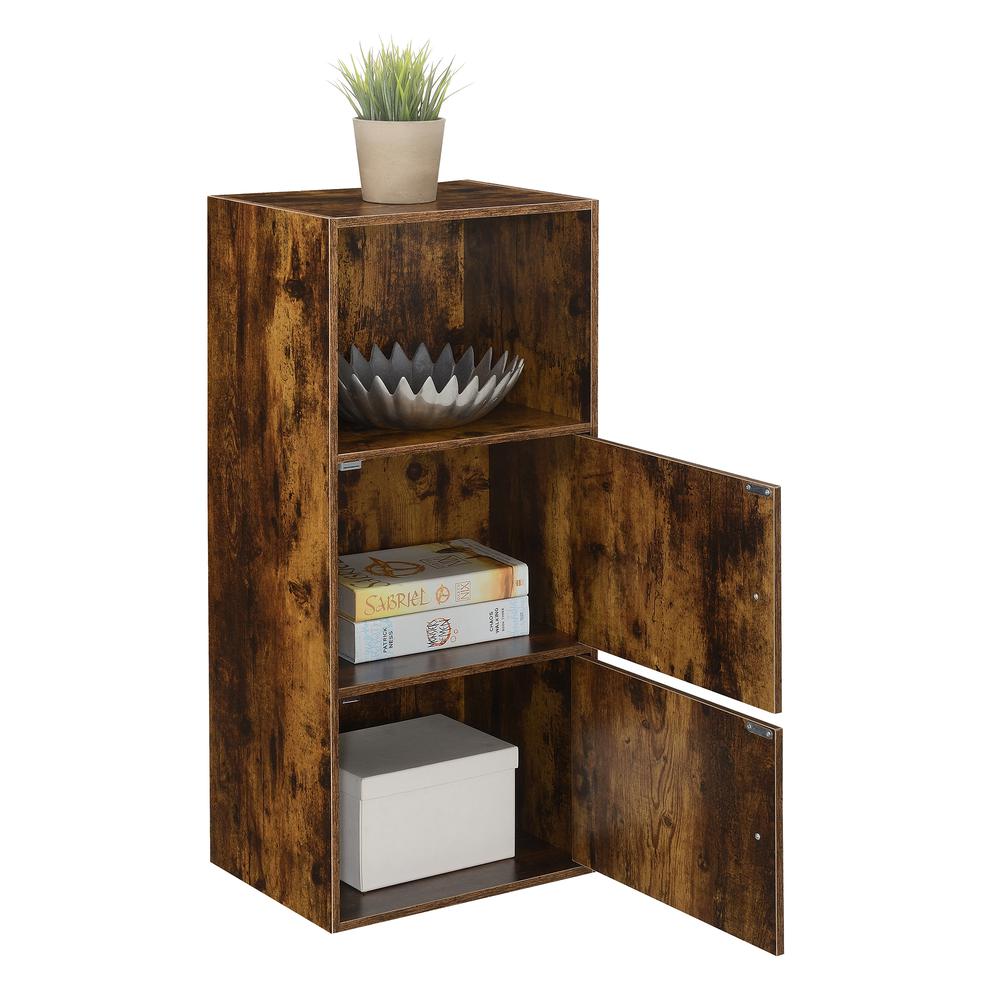 Xtra Storage 2 Door Cabinet with Shelf, Brown. Picture 4