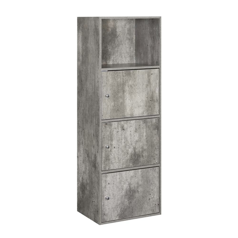 Xtra Storage 3 Door Cabinet with Shelf, Faux Birch. Picture 1