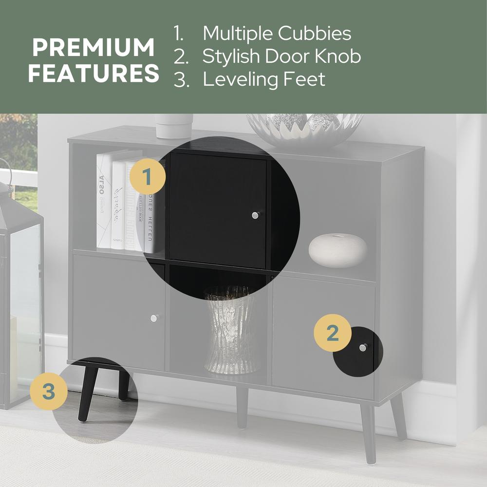 Xtra Storage 3x2 3 Door Cabinet Console Table. Picture 10