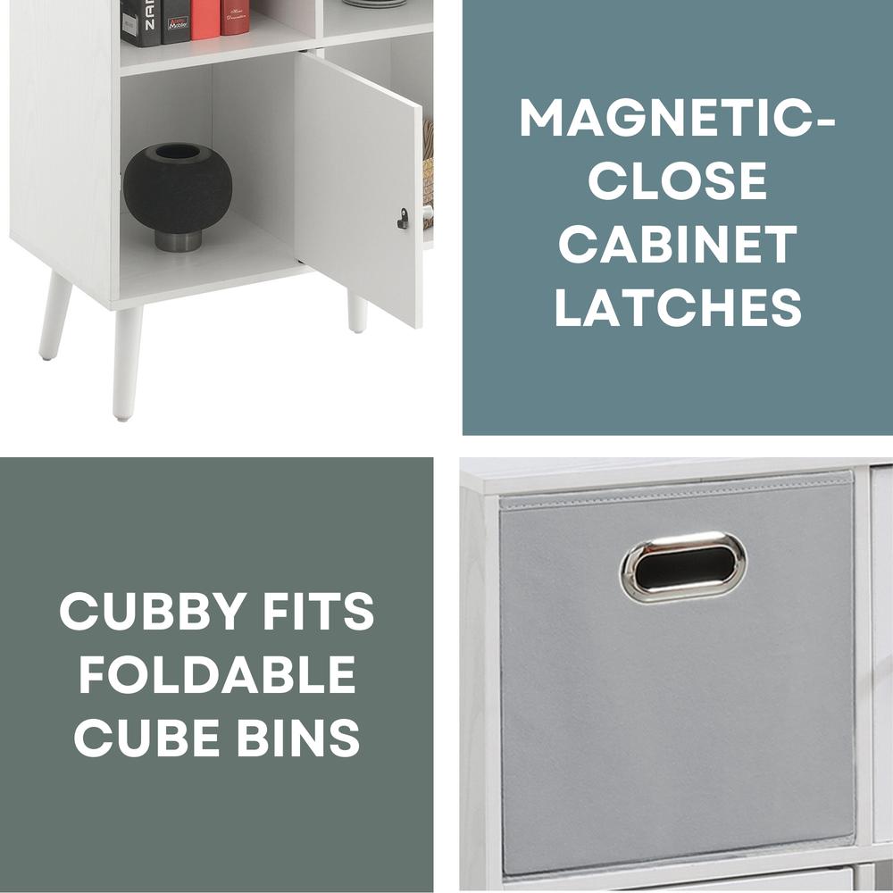 Xtra Storage 3x2 3 Door Cabinet Console Table. Picture 9