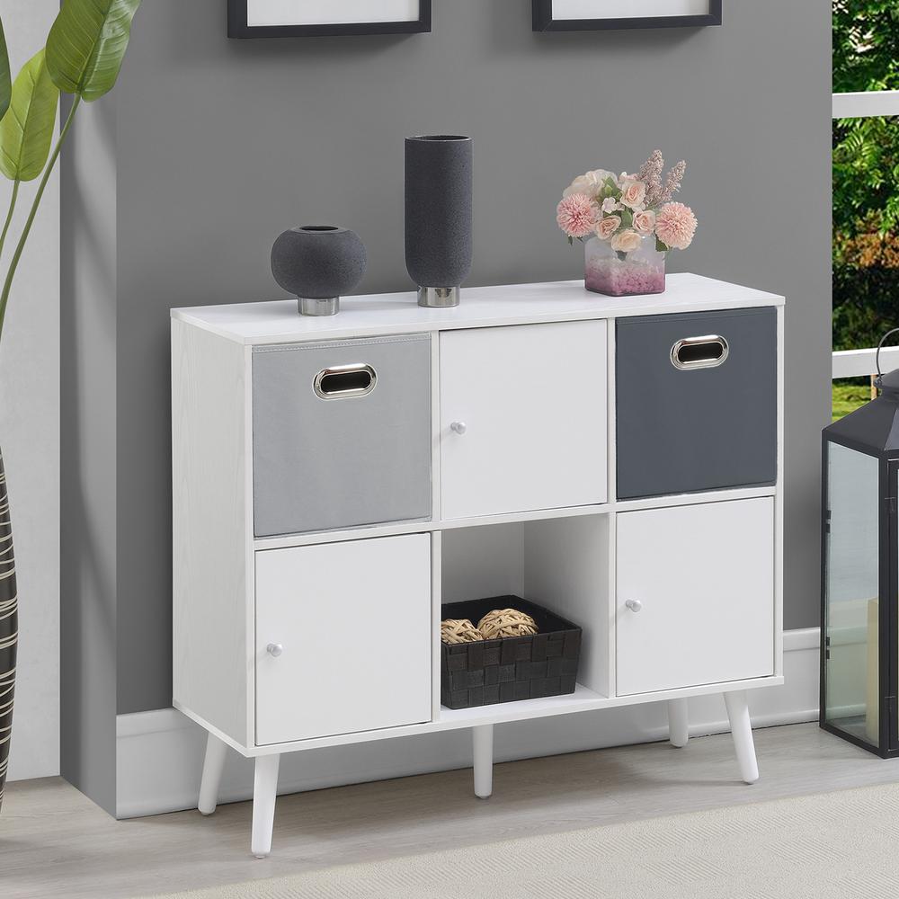 Xtra Storage 3x2 3 Door Cabinet Console Table. Picture 3
