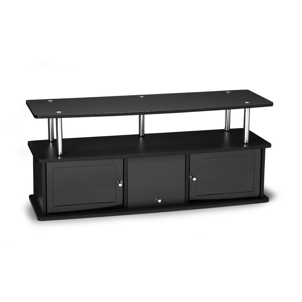 TV Stand with 3 Storage Cabinets and Shelf for TVs up to 55 inches. Picture 1