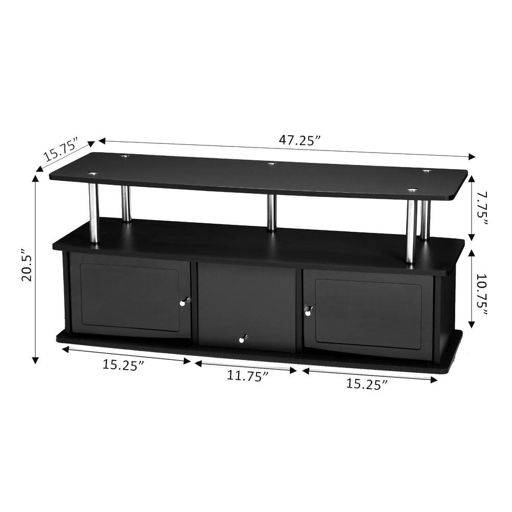 TV Stand with 3 Storage Cabinets and Shelf for TVs up to 55 inches. Picture 3