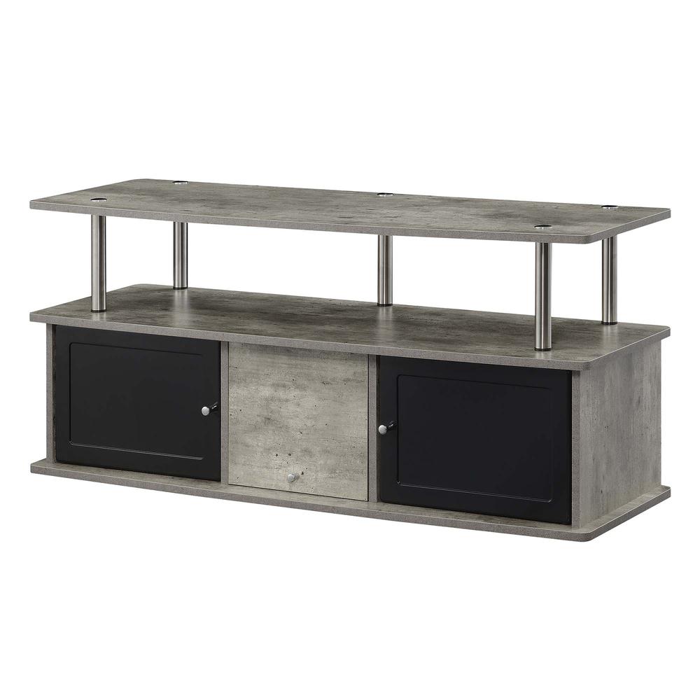 TV Stand with 3 Storage Cabinets and Shelf for TVs up to 55 inches. Picture 1