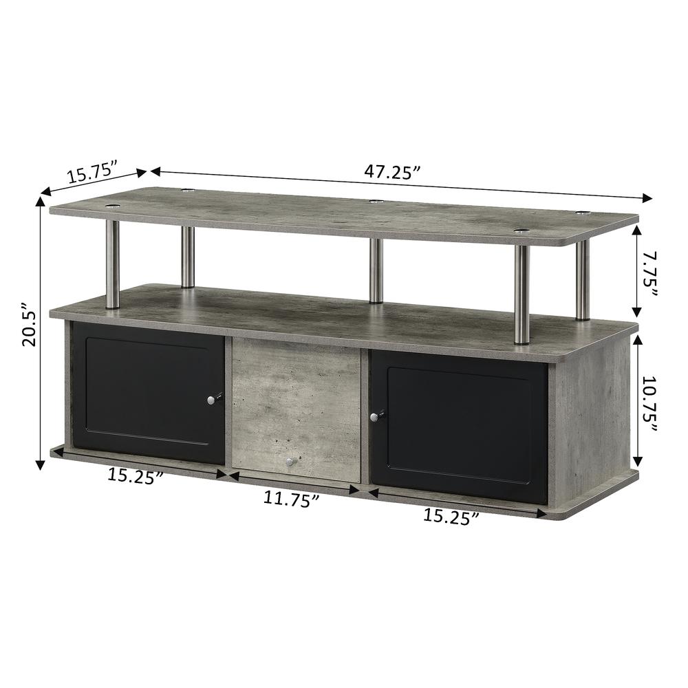 TV Stand with 3 Storage Cabinets and Shelf for TVs up to 55 inches. Picture 4