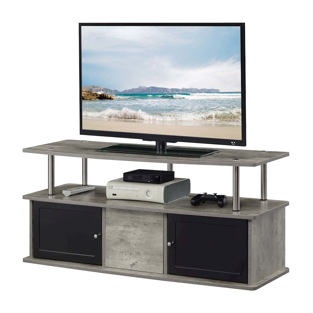 TV Stand with 3 Storage Cabinets and Shelf for TVs up to 55 inches. Picture 3