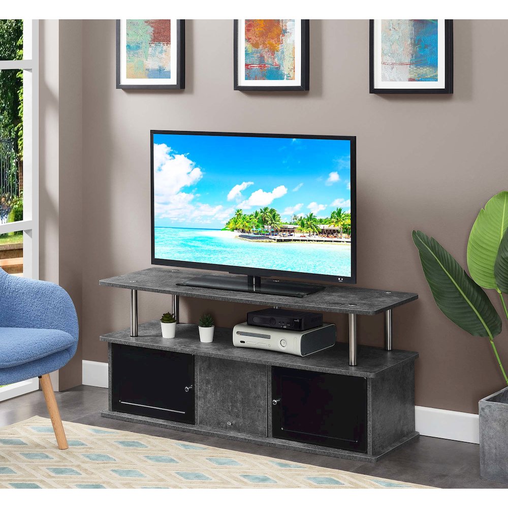 TV Stand with 3 Storage Cabinets and Shelf for TVs up to 55 inches. Picture 2