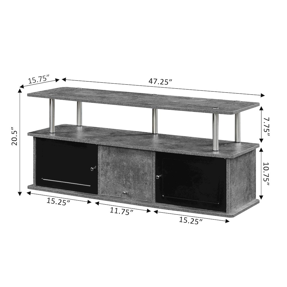 TV Stand with 3 Storage Cabinets and Shelf for TVs up to 55 inches. Picture 5