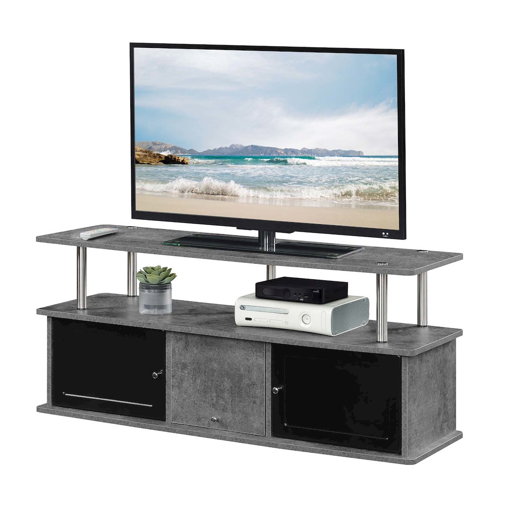 TV Stand with 3 Storage Cabinets and Shelf for TVs up to 55 inches. Picture 3