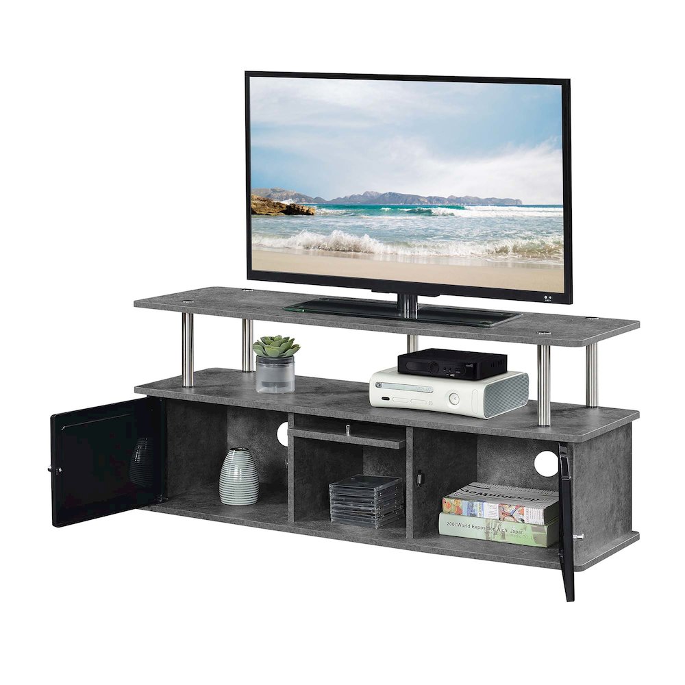 TV Stand with 3 Storage Cabinets and Shelf for TVs up to 55 inches. Picture 4