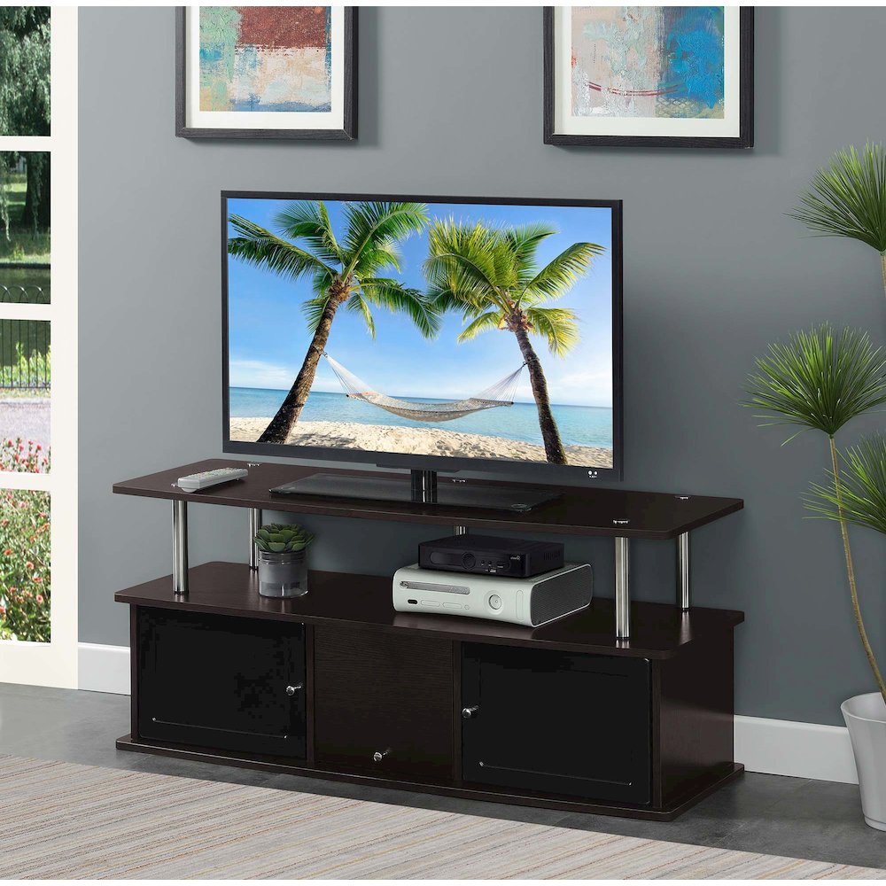 TV Stand with 3 Storage Cabinets and Shelf for TVs up to 55 inches. Picture 2