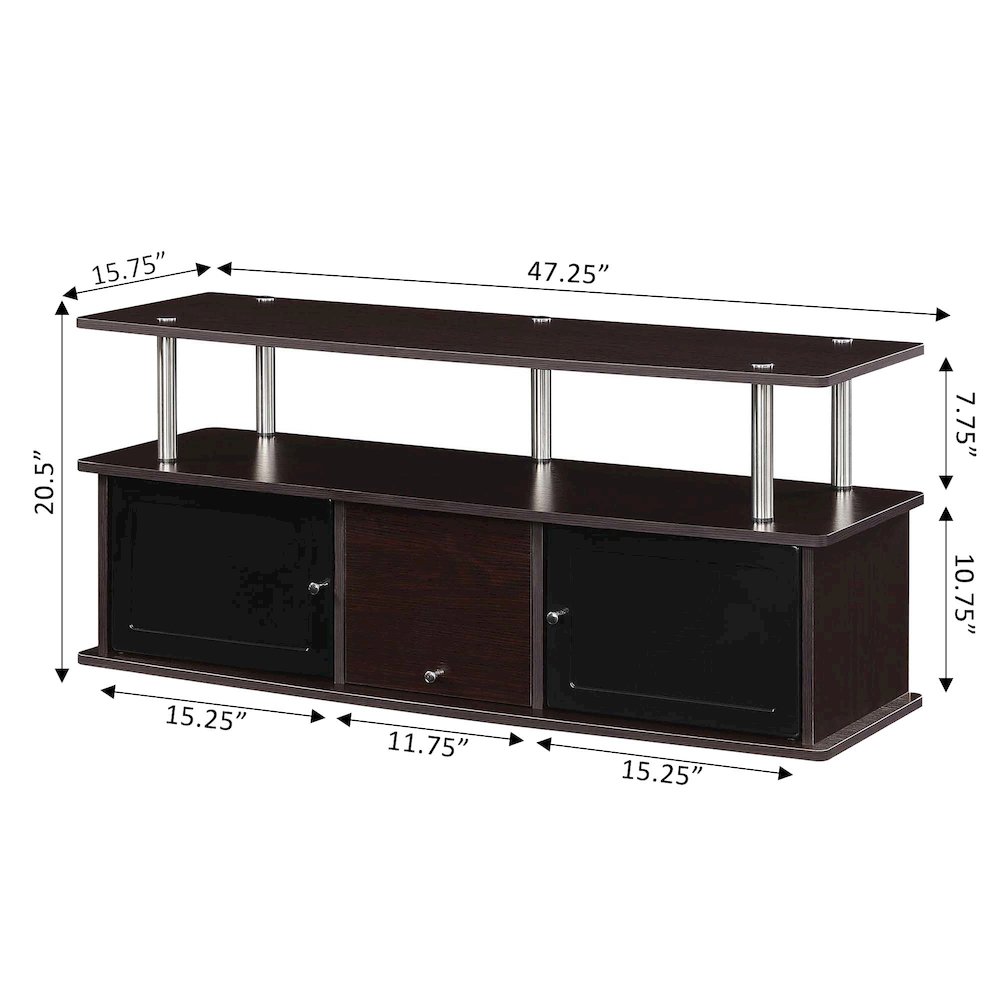 TV Stand with 3 Storage Cabinets and Shelf for TVs up to 55 inches. Picture 5